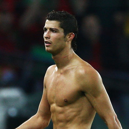 Foto Model on Cristiano Ronaldo Body In Manchester United During The 2005 2006
