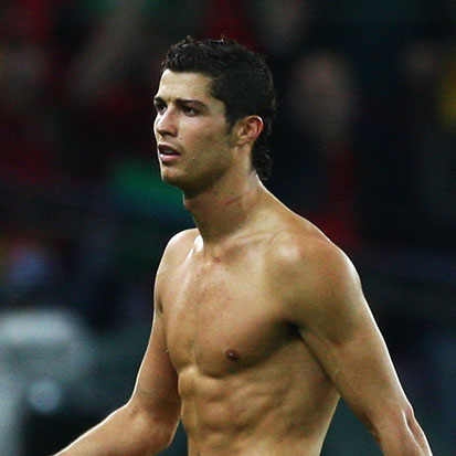 Cristiano Ronaldo Tattoo on Cristiano Ronaldo Body In Manchester United During The 2005 2006