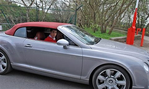 Bentley on Cristiano Ronaldo And His Bentley Continental Gtc