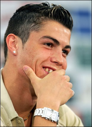 Cristiano Ronaldo fashion showing his new watch