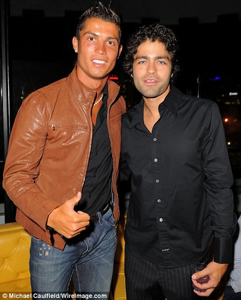 Cristiano Ronaldo fashion with tan and Adrien Grenier, from Entourage cast