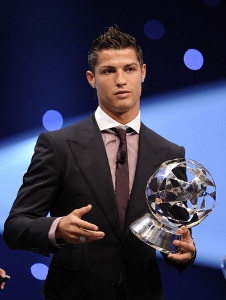 Cristiano Ronaldo hairstyle in FIFA World Player of the Year ceremony