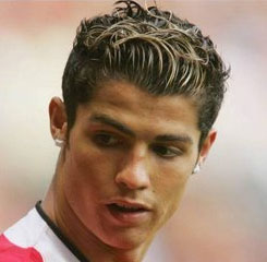 Cristiano Ronaldo hairstyle in Manchester United 2003-2004
