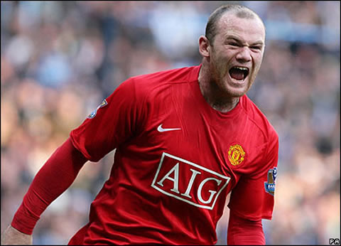 Wayne Rooney rage goal celebration for Manchester United, with his ugly Shrek face