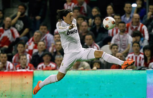 Mesut Ozil beautiful photo in action for Real Madrid against Athletic Bilbao, in 2012