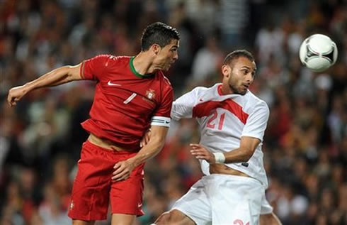 Cristiano Ronaldo header in Portugal 1-3 Turkey, in 2012