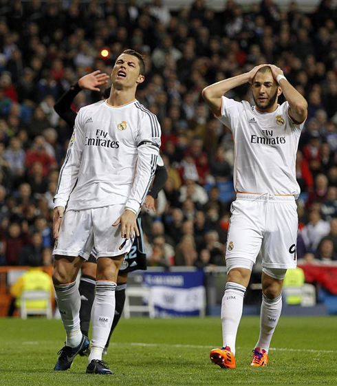 Cristiano Ronaldo and Benzema reaction after a wasted chance in Real Madrid vs Celta de Vigo