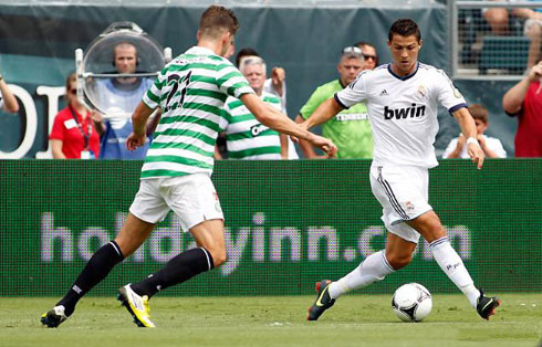 Cristiano Ronaldo new dribbling trick, in Real Madrid vs Celtic, at the United States pre-season tour in 2012/2013