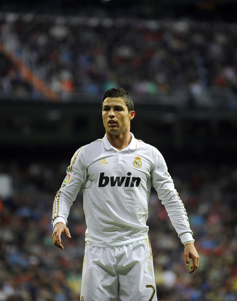 Cristiano Ronaldo playing for Real Madrid in La Liga 2011-2012
