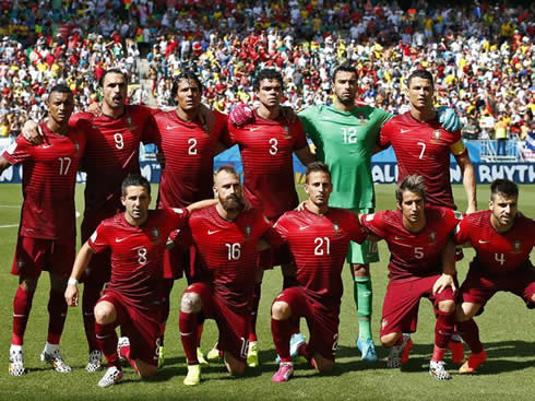 Portugal starting eleven vs Germany, in their debut match at the FIFA World Cup 2014