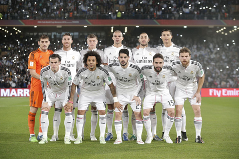 Real Madrid starting eleven against Cruz Azul, for the 2014 FIFA Club World Cup semi-finals