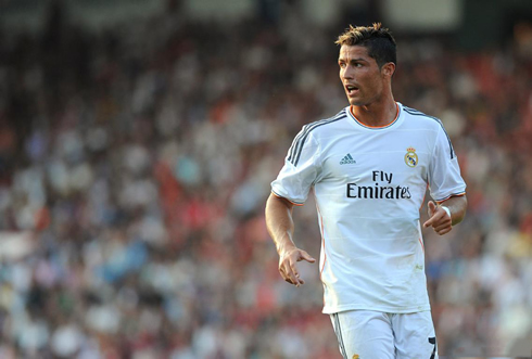 Cristiano Ronaldo in action on Real Madrid's 6-0 win against Bournemouth, in 2013-2014