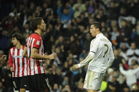 Cristiano Ronaldo making an ugly face against Athletic Bilbao