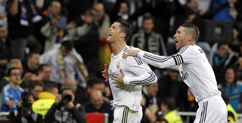Cristiano Ronaldo exploding of joy in Real Madrid vs Barcelona, in 2014