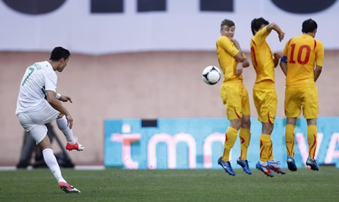 Ronaldo Free Kick on Cristiano Ronaldo Taking A Free Kick In Portugal Vs Macedonia  In 2012
