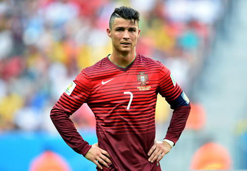 Cristiano Ronaldo disappointment look, as Portugal goes out of the 2014 FIFA World Cup