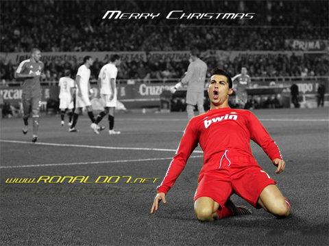 Cristiano Ronaldo - Merry Christmas. Wallpaper in HD (1024x768)