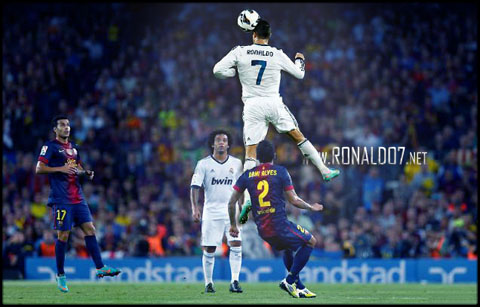 Cristiano Ronaldo - The highest jumper athlete in sports, football and soccer. Wallpaper in HD (636x407)