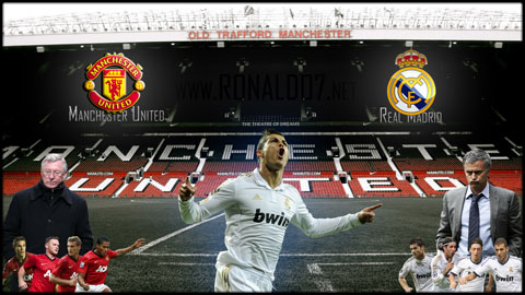 Manchester United vs Real Madrid - Cristiano Ronaldo returns to Manchester - Game poster and wallpaper for UEFA Champions League 2012-2013. Wallpaper in HD (1920x1080)