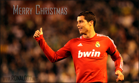 Cristiano Ronaldo - Merry Christmas in 2012 wallpaper. Wallpaper in HD (1600x960)