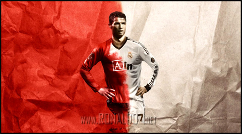 Cristiano Ronaldo - Half Manchester United, half Real Madrid. Wallpaper in HD (1280x713)