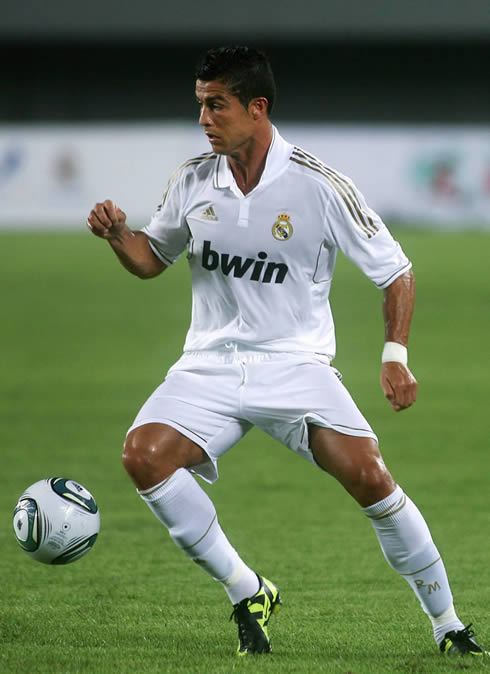 Cristiano Ronaldo playing for Real Madrid in the beggining of the 2011-2012 season