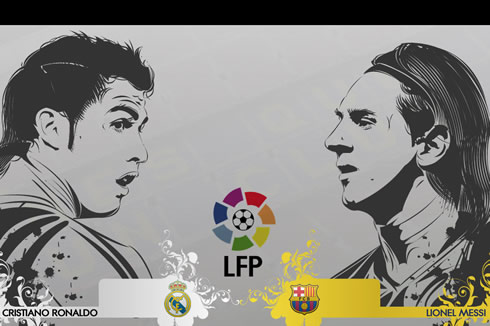 Cristiano Ronaldo and Lionel Messi wallpaper 2012