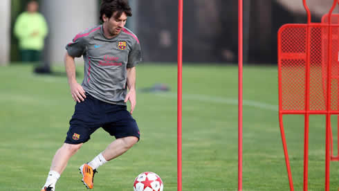 Lionel Messi training session in Barcelona 2012