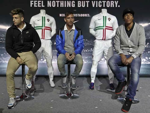 Portugal players at Nike presentation event, for EURO 2012
