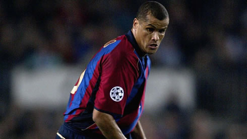 Rivaldo playing for Barcelona between 1997 and 2002