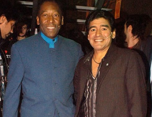 Diego Armando Maradona and Pelé friends photo