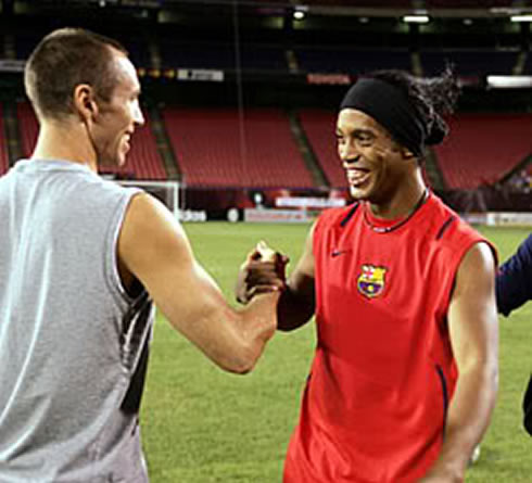 Steve Nash and Ronaldinho at Barcelona
