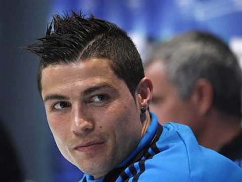 Cristiano Ronaldo Haircut on Cristiano Ronaldo Being Distracted At A Real Madrid Press Conference