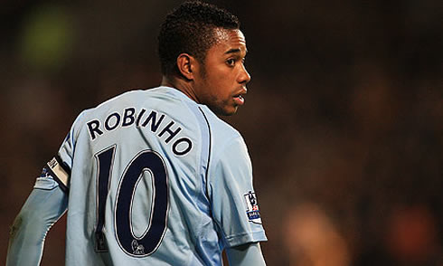 Robinho, in a Manchester City jersey number 10