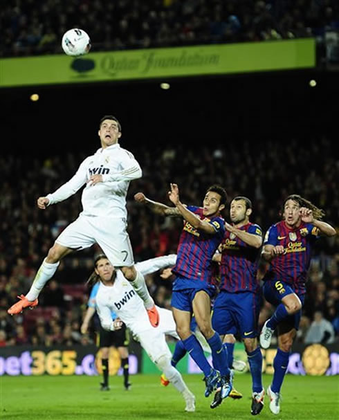 Cristiano Ronaldo great header in Barcelona vs Real Madrid, for La Liga 2012