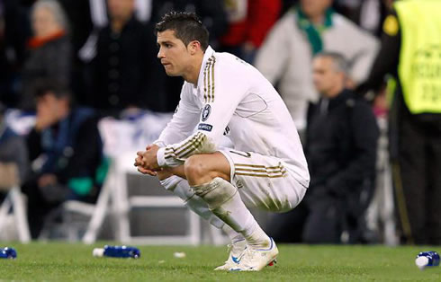 Cristiano Ronaldo feeling powerless during the penalties shootout, between Real Madrid vs Bayern Munich in 2012