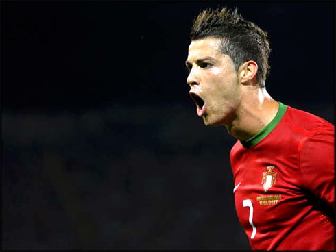 Ronaldo Goals on Ronaldo With A New Haircut And Hairstyle  Celebrating Portugal Goal