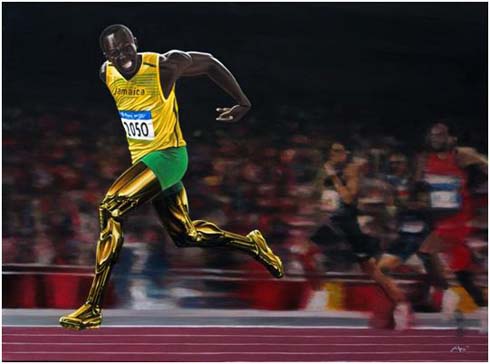 Usain Bolt wallpaper, faster than light in 2012