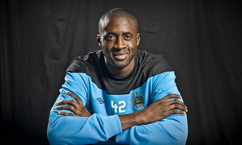 Yaya Touré after having signed for Manchester City, in 2010