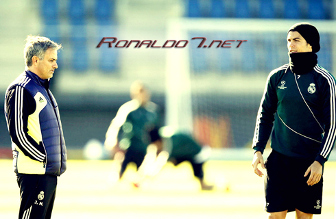 Cristiano Ronaldo and José Mourinho training session in Real Madrid 2012-2013