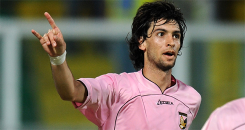 Javier Pastore long hair, in Palermo 2009-2010