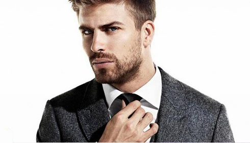 Gerard Piqué model photoshoot, in a suit