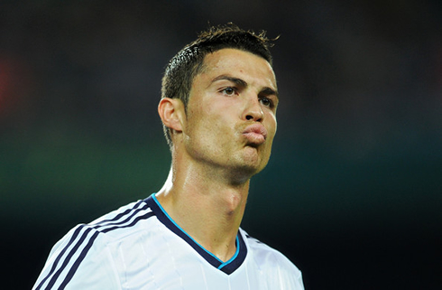 Cristiano Ronaldo sending weird kisses to the public