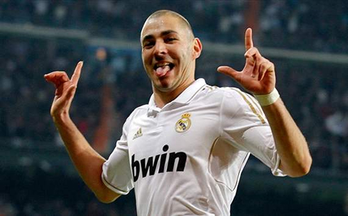 Karim Benzema crazy goal celebration, in Real Madrid 2012-2013