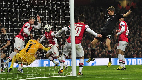 Arsenal 1-3 Bayern Munich, in Wembley, for the Champions League 2012-2013