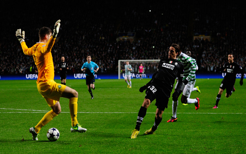 Matri scoring for Juventus against Celtic Glasgow, in the UEFA Champions League 2013