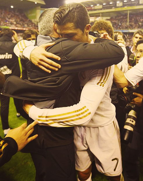 José Mourinho emotional hug to Cristiano Ronaldo, in 2012