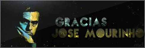 José Mourinho - Thank you and Gracias banner
