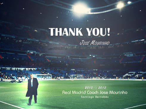 José Mourinho thank you wallpaper, after leaving Real Madrid in May 2013