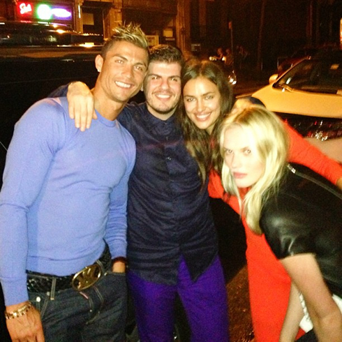 Cristiano Ronaldo with Irina Shayk and a friends' couple